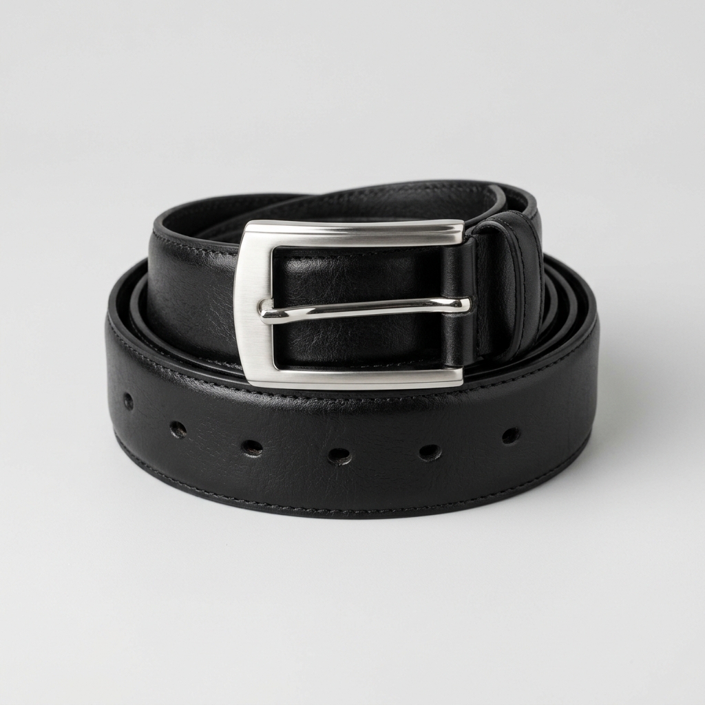 Classic Black Leather Belt