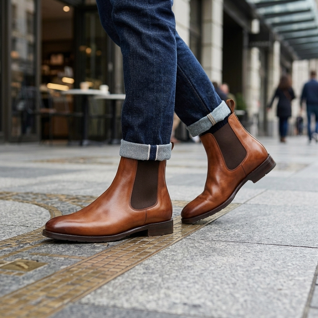 Chelsea Boots - Tan - View