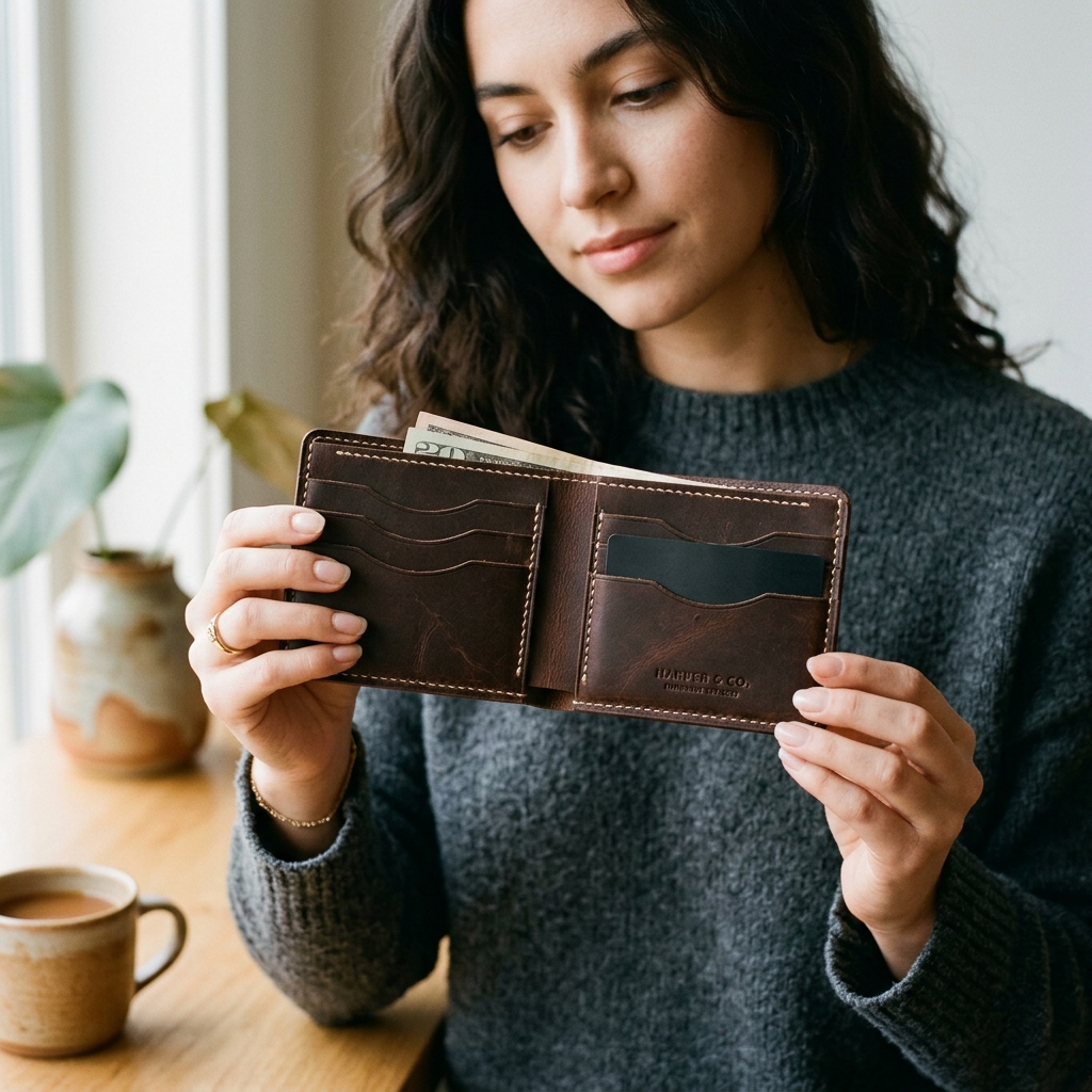 Executive Bifold Wallet - Dark Brown - View