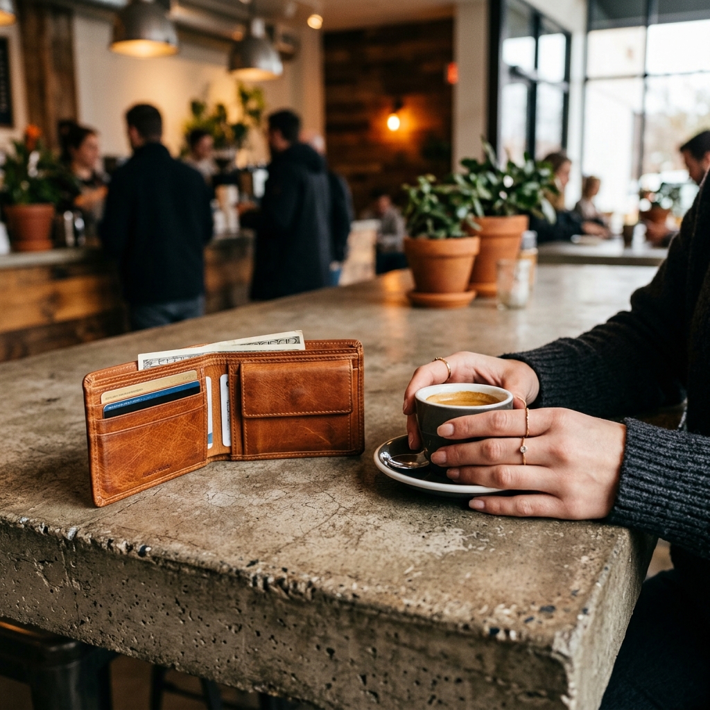 Cognac Bifold Wallet - View